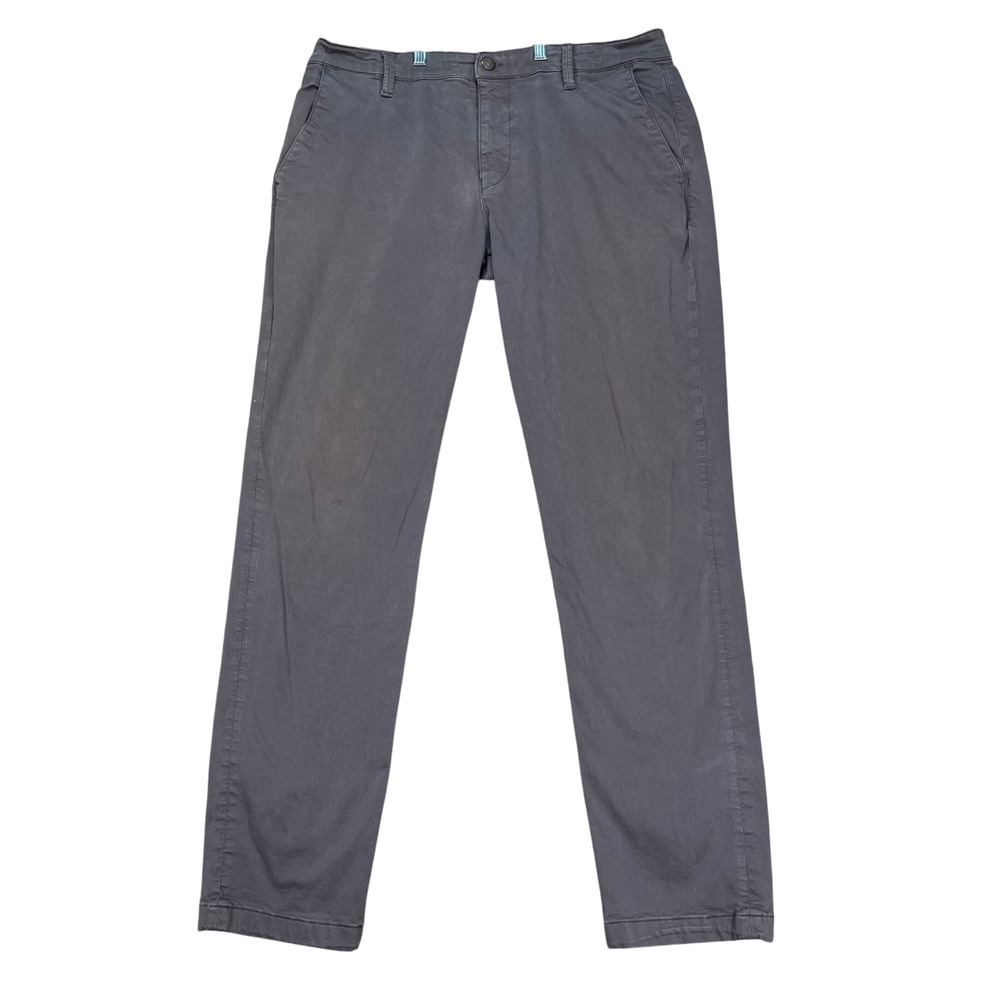 Mavi Edward Pants Mens 36x34 Gray Slim Straight Leg Flat Front Chinos Twill‎